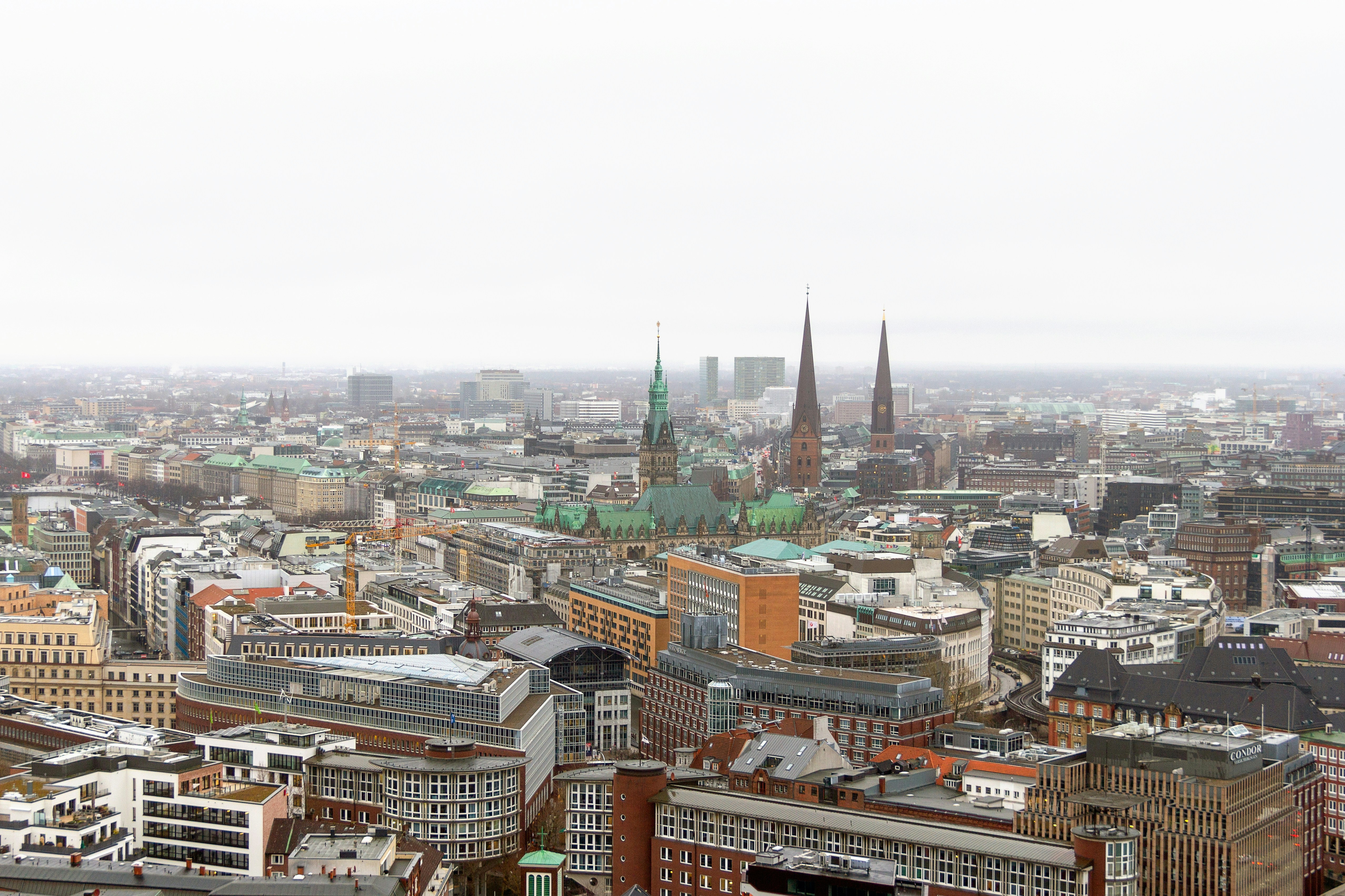 Hamburg port and city skyline, Germany